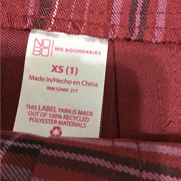 No Boundaries Red Plaid Pleated Micro Mini Skirt Size New X-Small - Picture 11 of 13